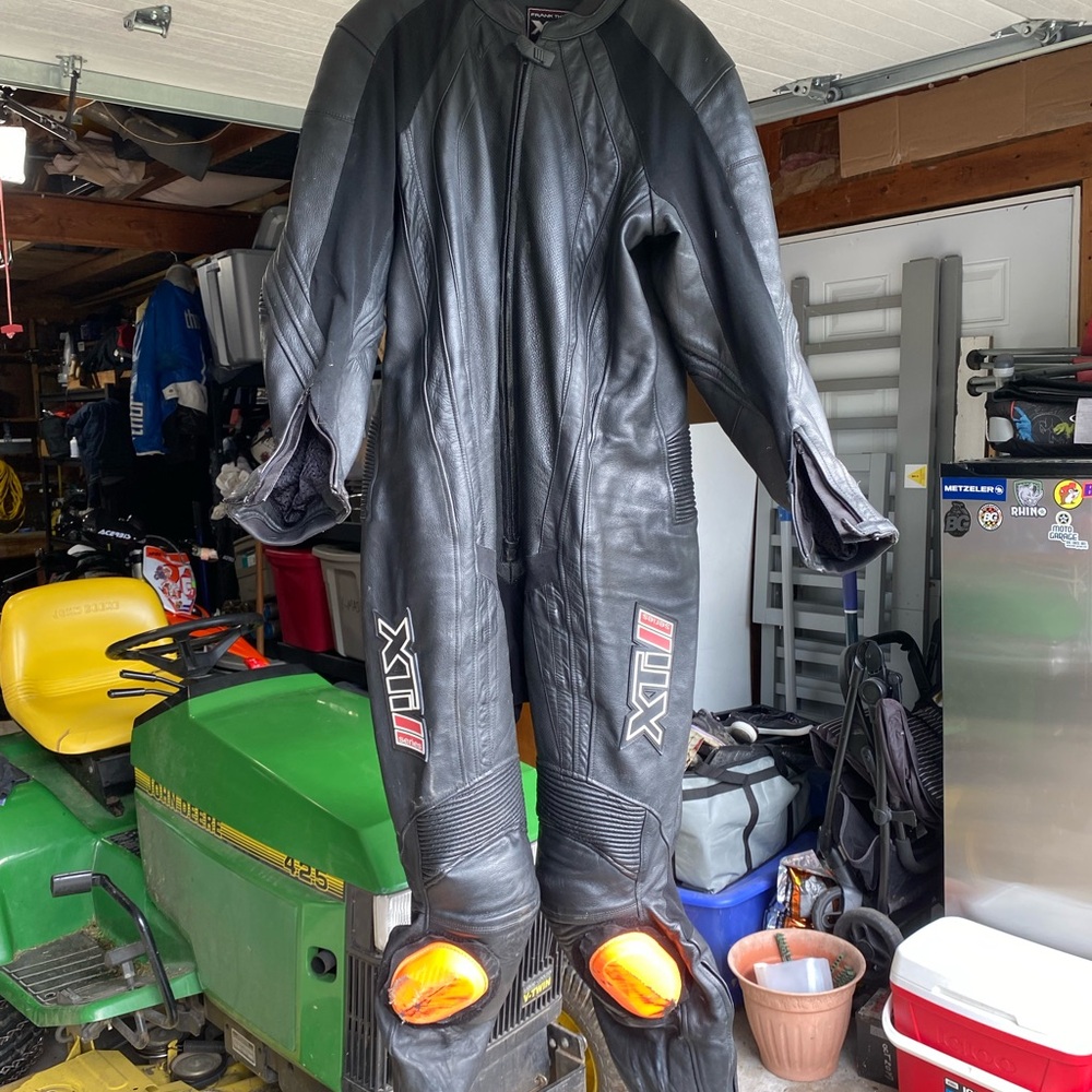 IXS Black Motorcycle Racing Suit